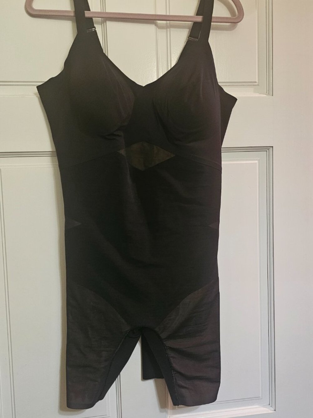Honeylove Shapewear Mid-Thigh Bodysuit Black Size 1X